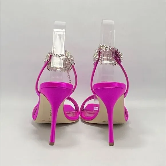 Manolo Blahnik Parinasan 105 Embellished Sandals size 39 - Picture 5 of 12